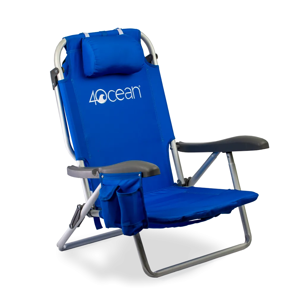 Backpack Beach Chair with Cooler in Signature Blue