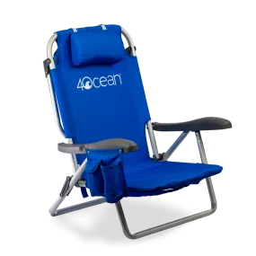 Backpack Beach Chair with Cooler in Signature Blue