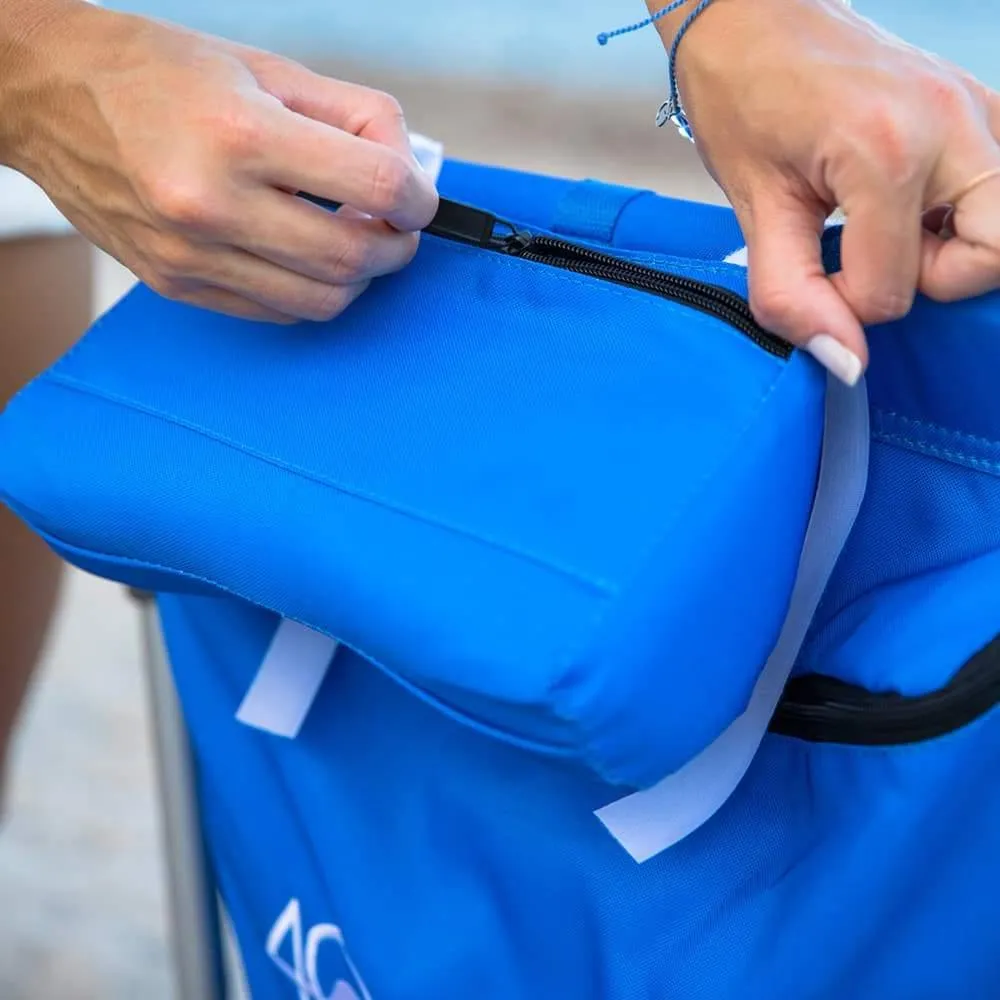 Backpack Beach Chair with Cooler in Signature Blue