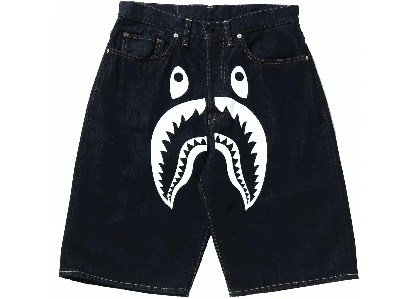 Bape Shark Denim Shorts 'Indigo'