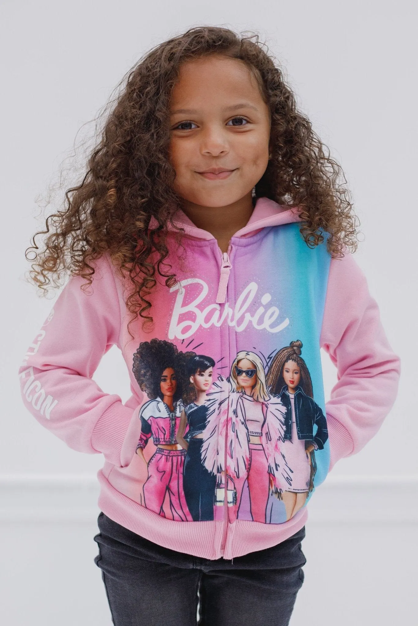 Barbie Fleece Zip Up Hoodie