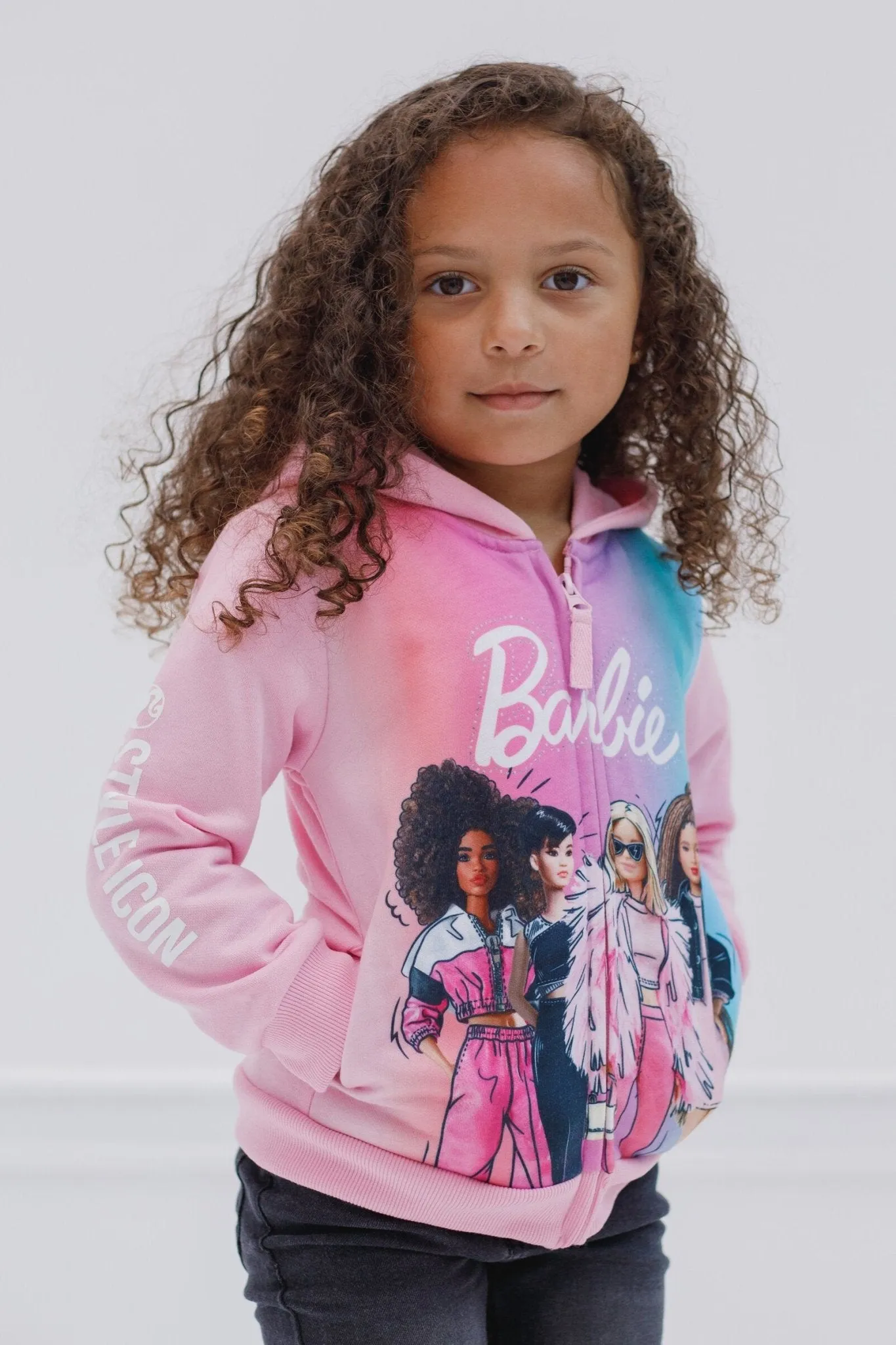 Barbie Fleece Zip Up Hoodie