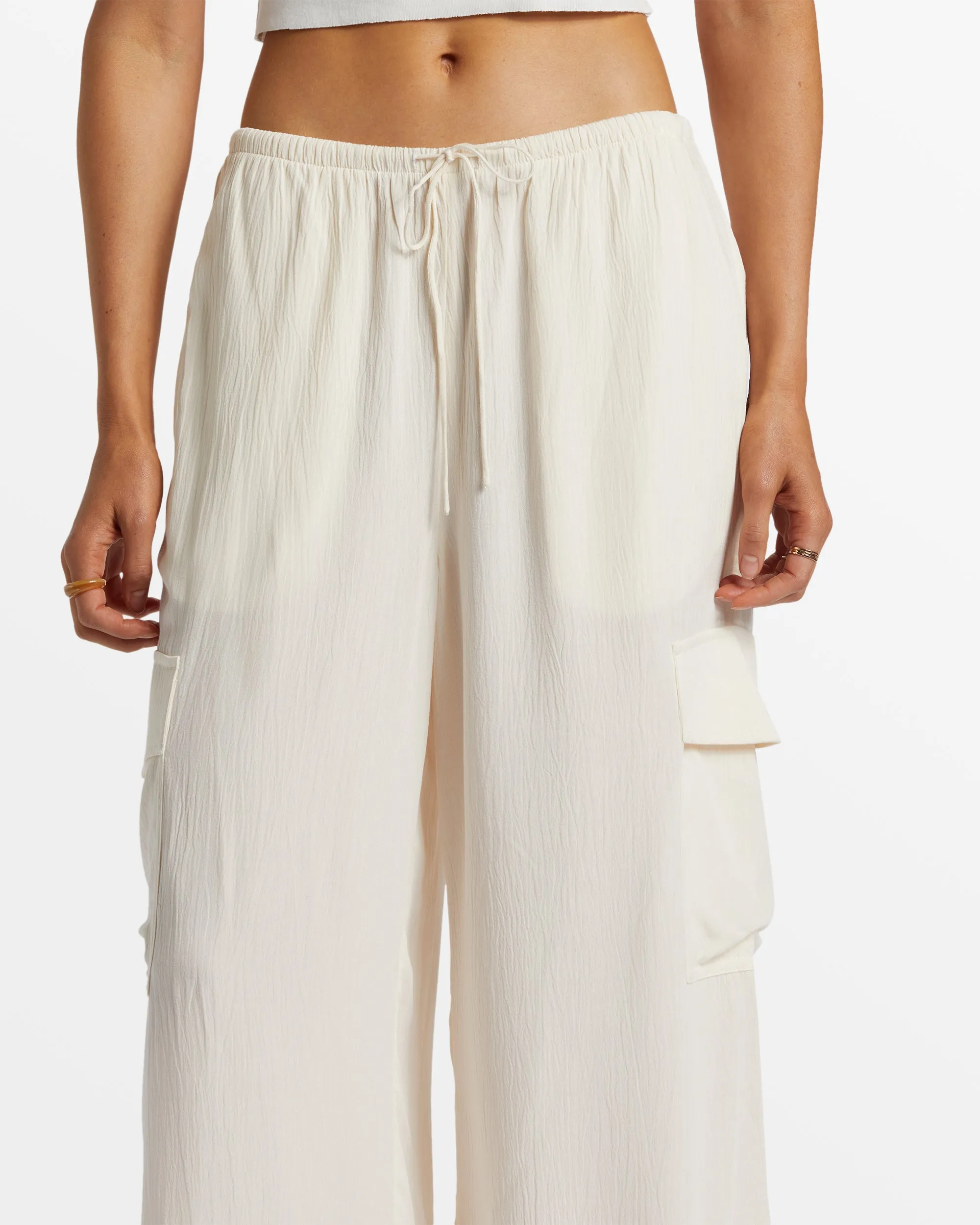 Beach Babe Beach Cargo Pants - Salt Crystal