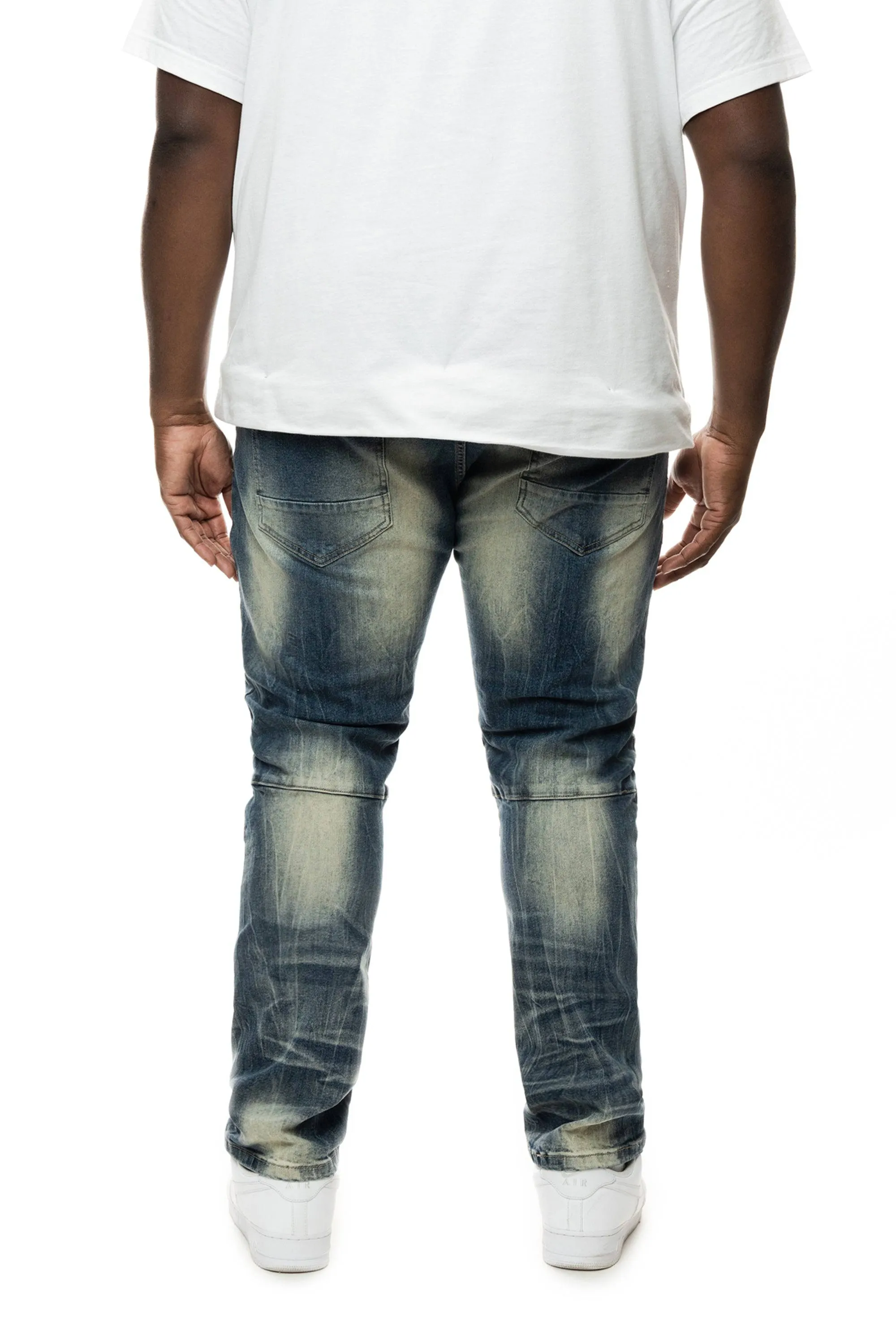 Big And Tall Slim Everyday Biker Jeans - Perth Blue