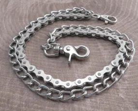 Bike Chain & Shackle Double Wallet Chain