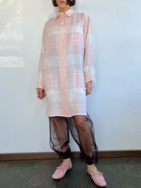 Bill Blass Pink Stripe Shirtdress (L)