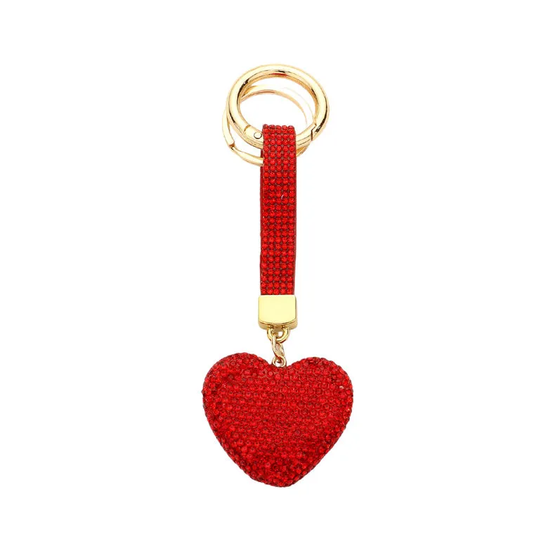 Bling Heart Keychain