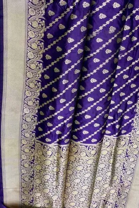 Blue Banarasi Handloom Pure Katan Silk Saree