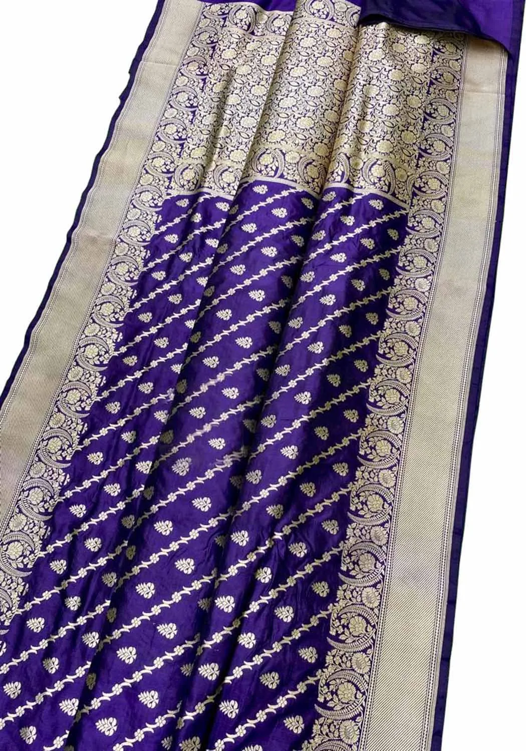 Blue Banarasi Handloom Pure Katan Silk Saree