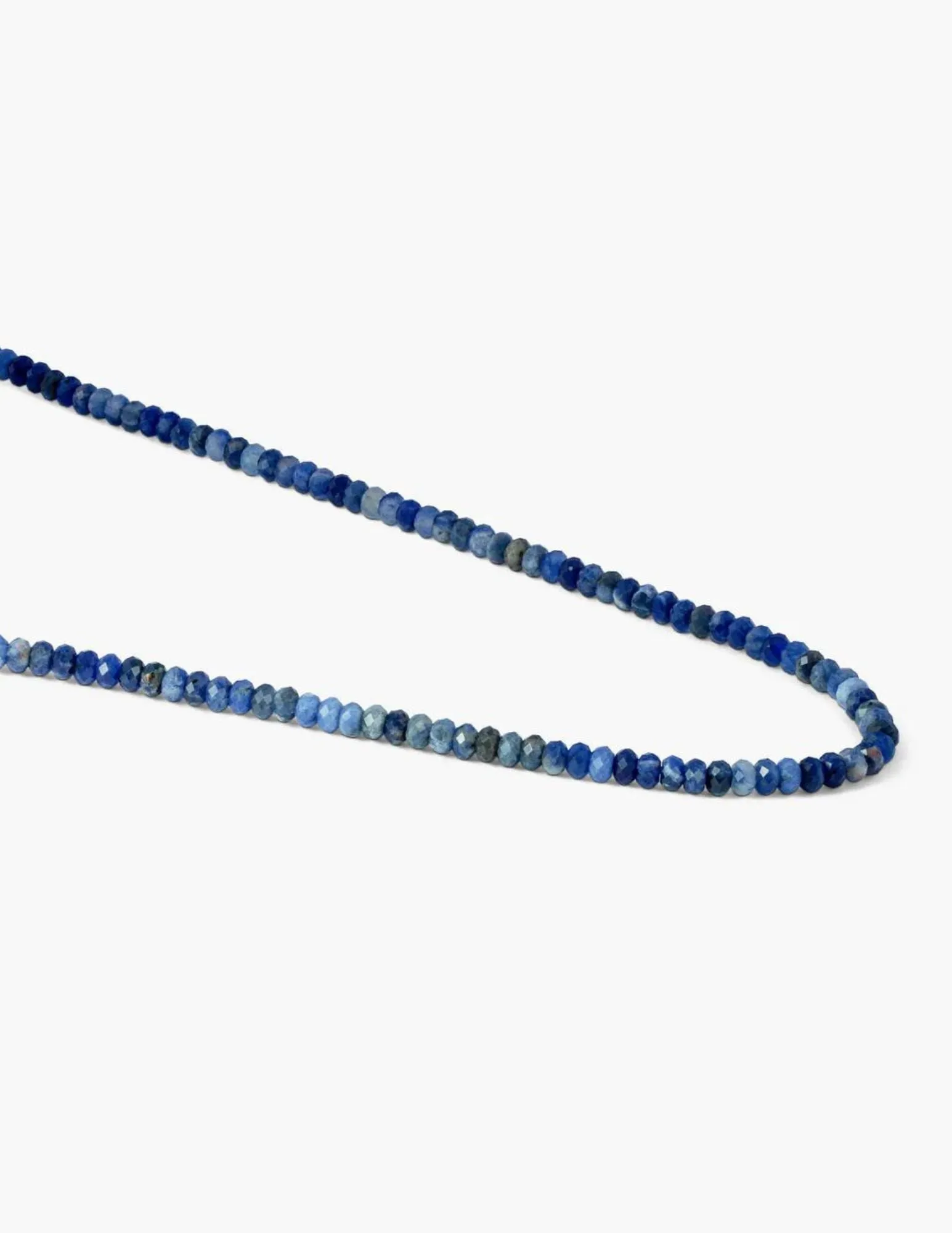 Blue Rhodium Plated Silver Nodo Semi-Precious Necklace