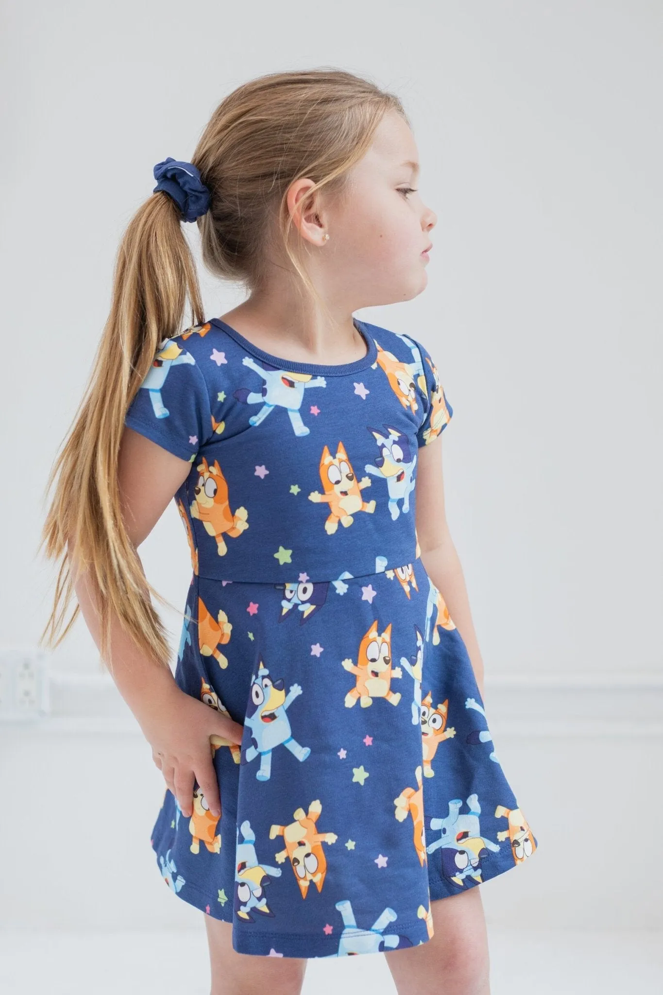 Bluey French Terry Skater Dress and Scrunchie