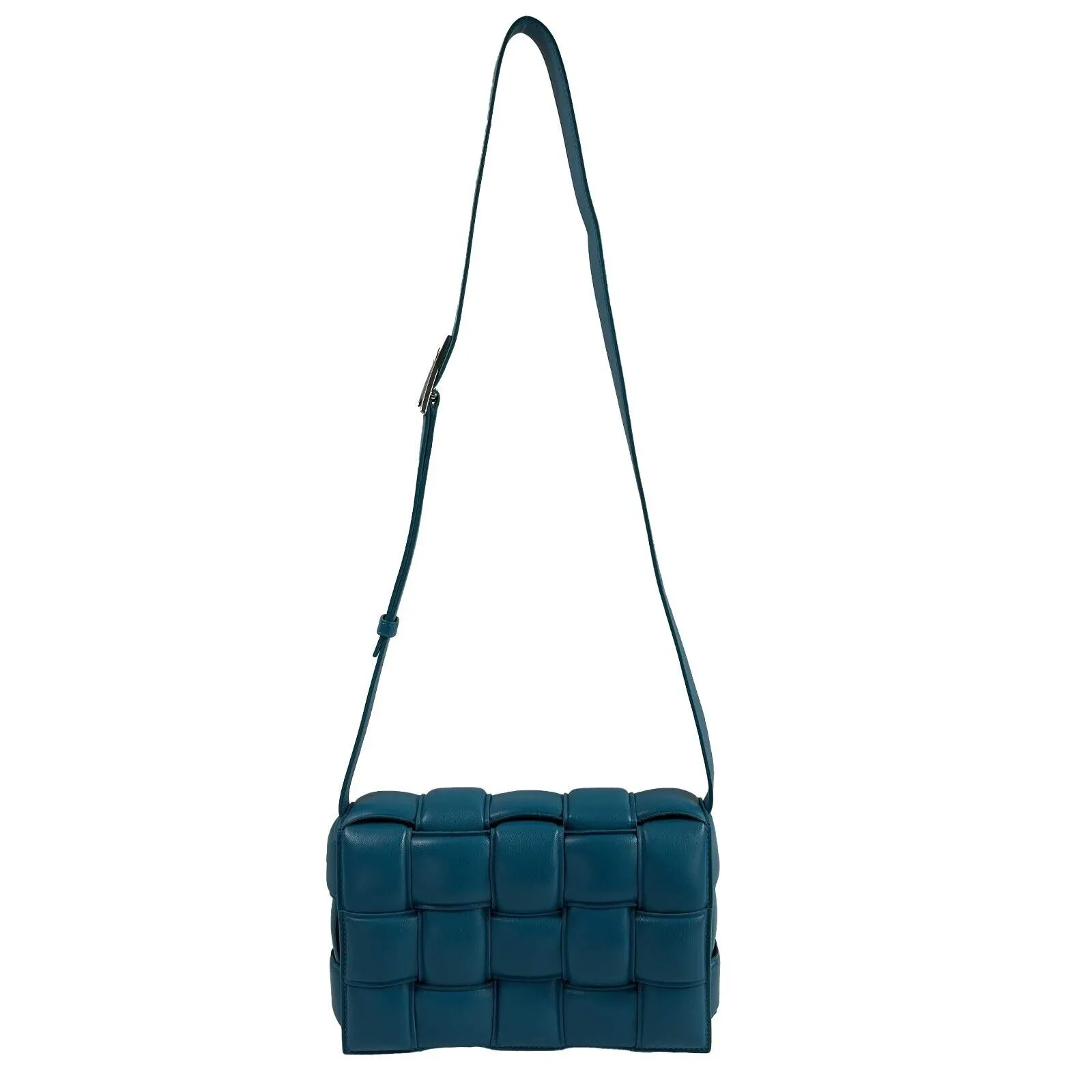 Bottega Veneta - New - Blaster ( Teal) Padded Cassette Leather Crossbody