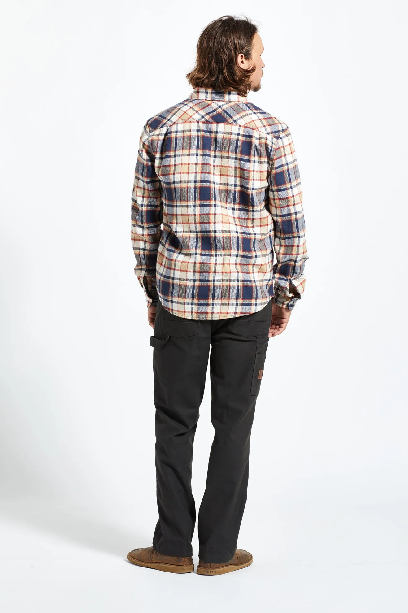 Bowery L/S Flannel - Washed Navy/Barn Red/Off White