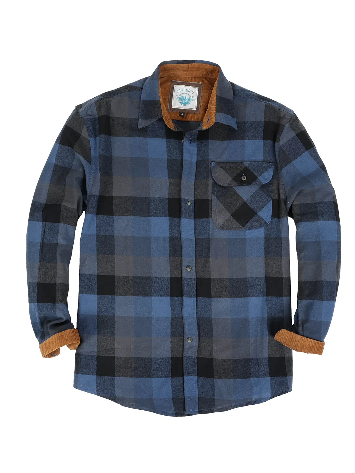 Boy's (8-18) Plaid Flannel w/ Corduroy Contrast