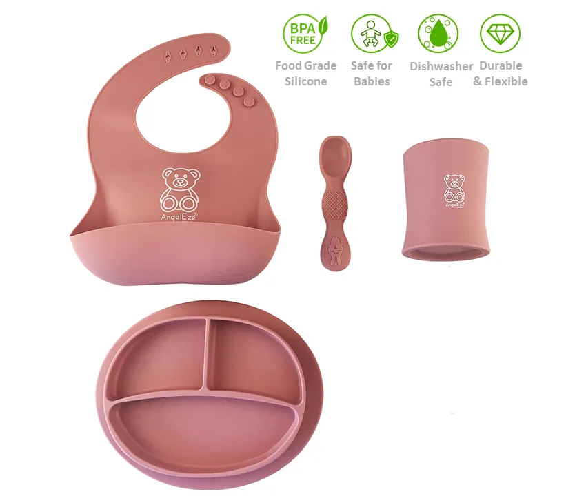 [BPA Free] Food Grade Baby Feeding Set - (4 Items)