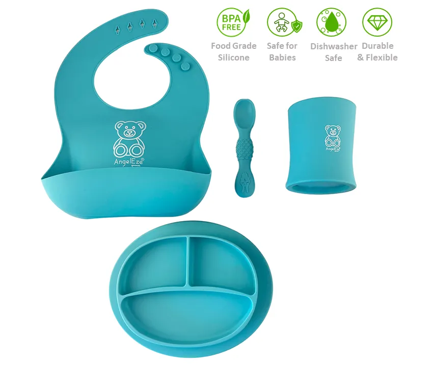 [BPA Free] Food Grade Baby Feeding Set - (4 Items)