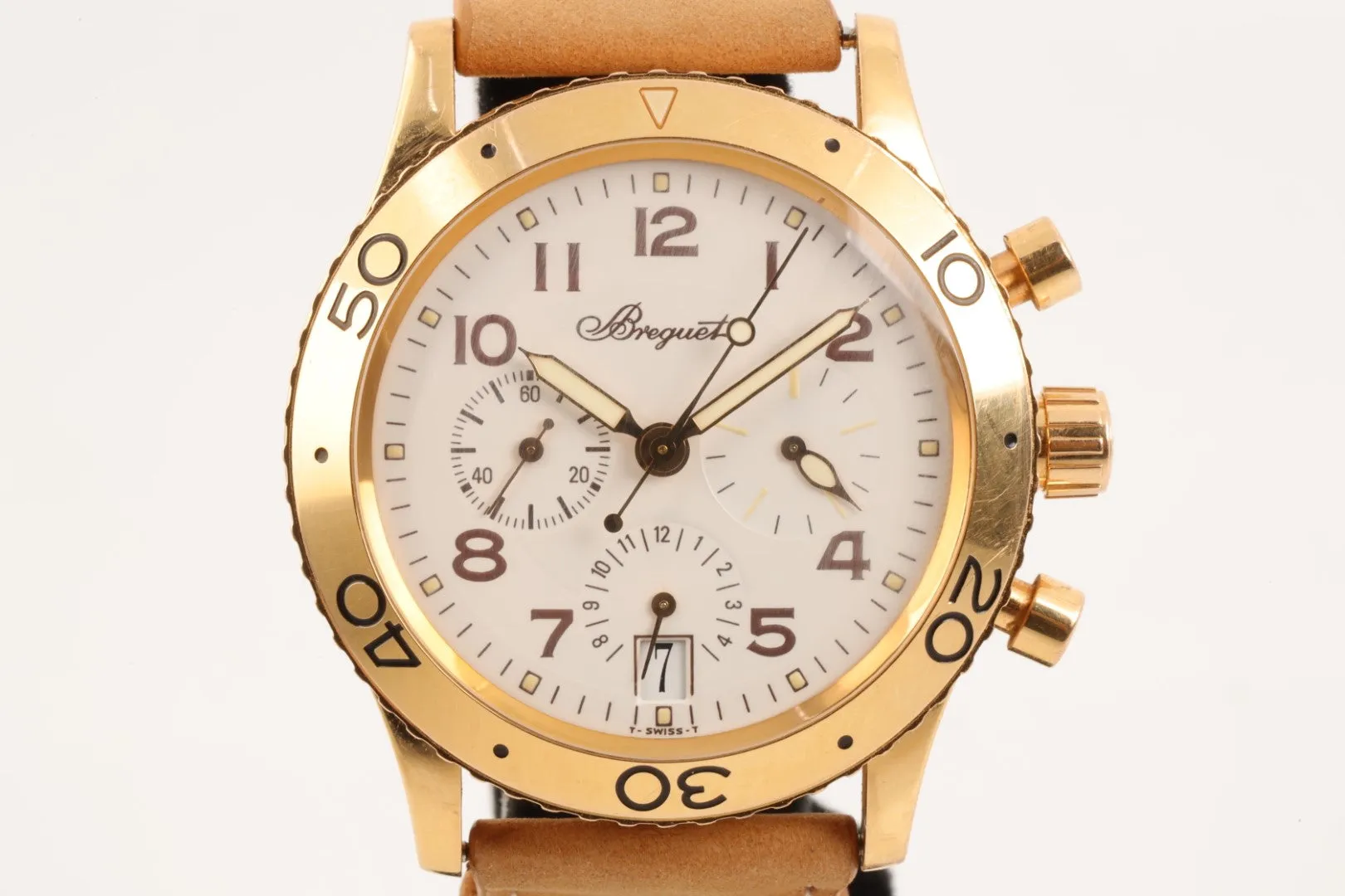 Breguet Type XX 3820 18K Rose Gold White Dial 39mm Men's 1998 (Box & Papers)