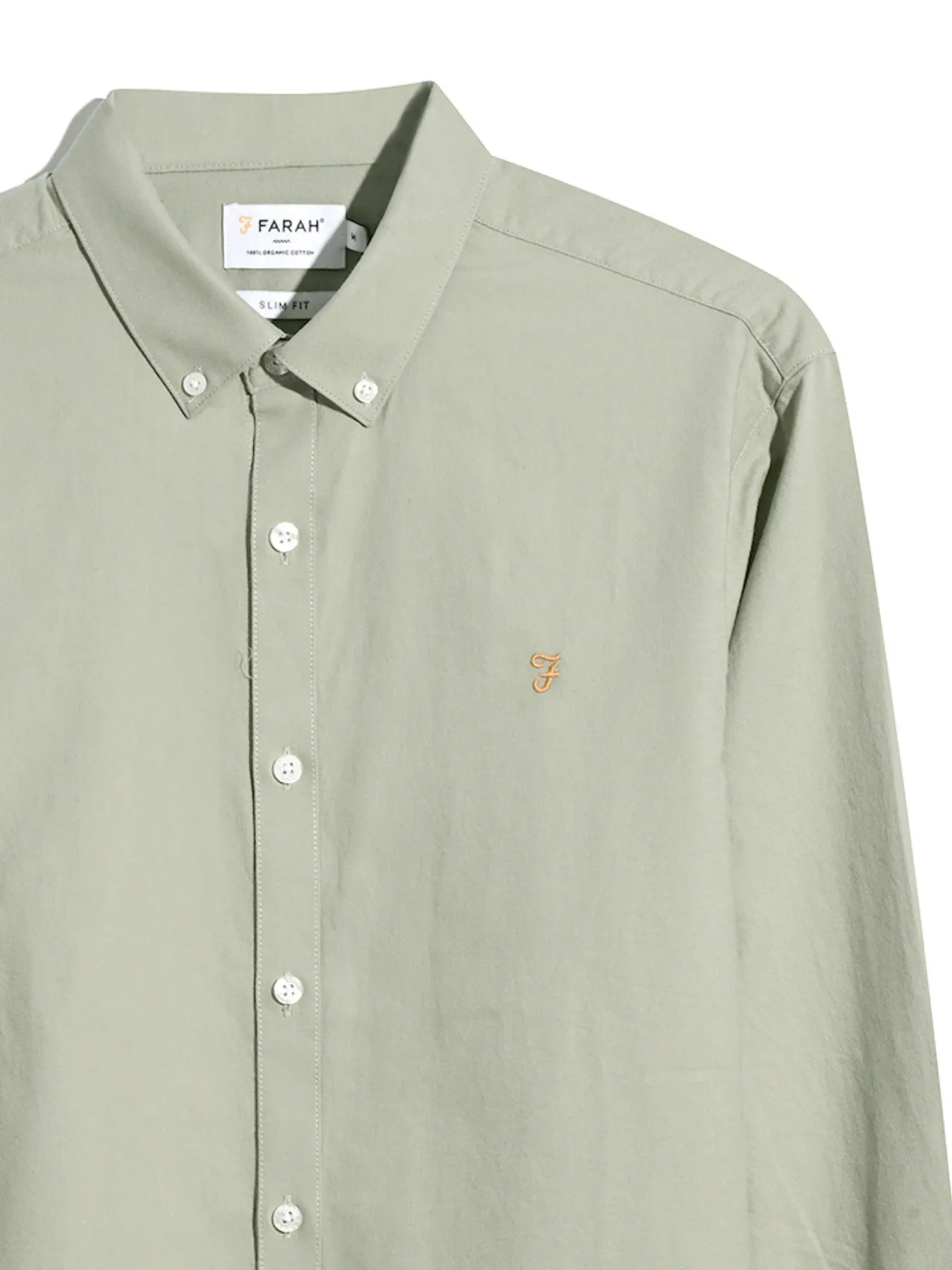 Brewer Slim Fit Organic Cotton Long Sleeve Shirt In Balsam