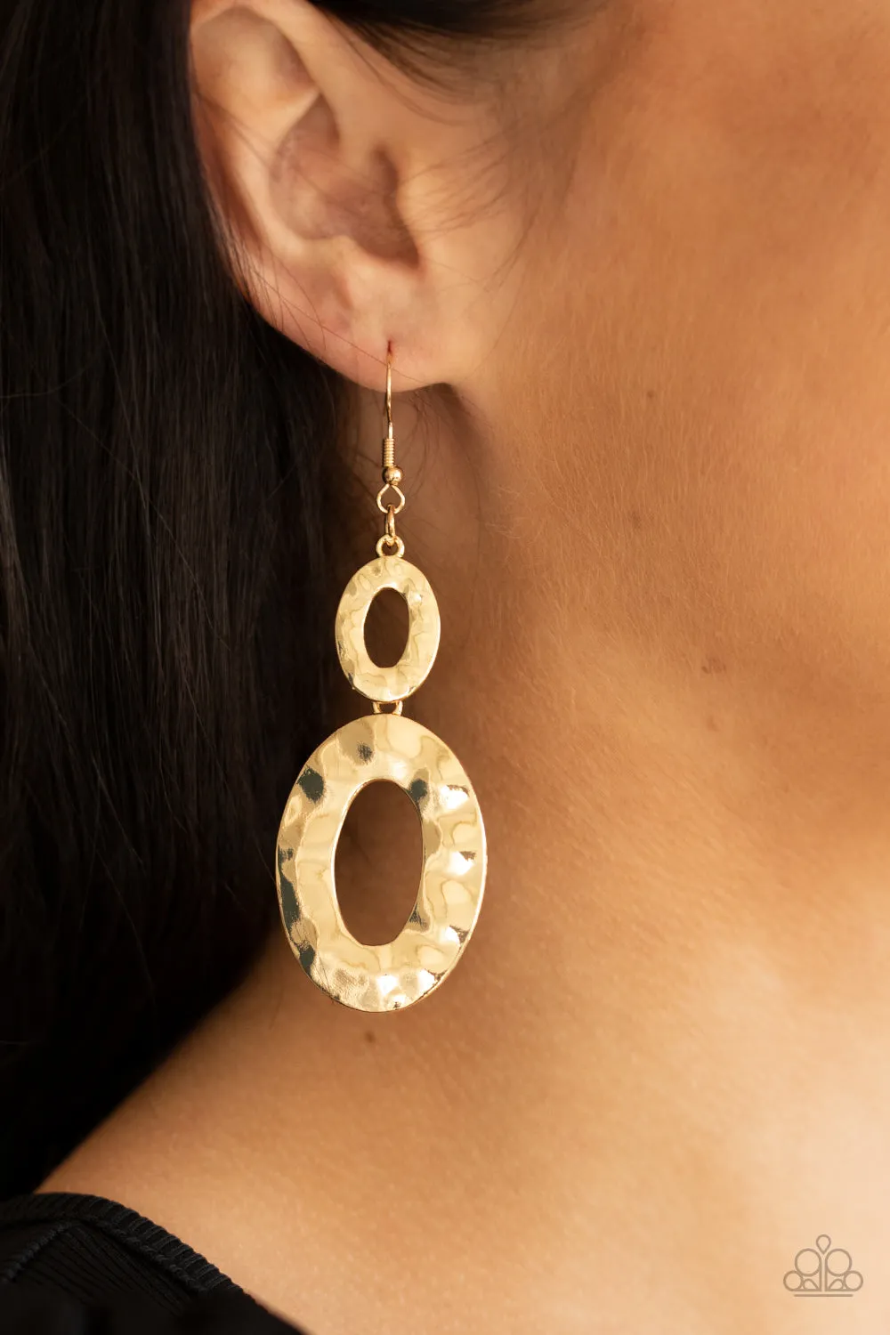 Bring On The Basics - Gold Paparazzi Earrings