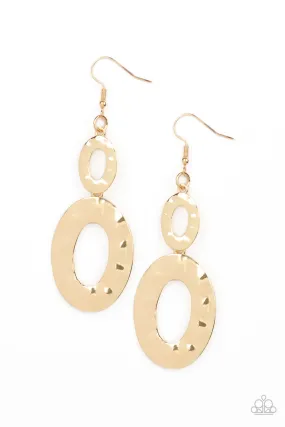 Bring On The Basics - Gold Paparazzi Earrings