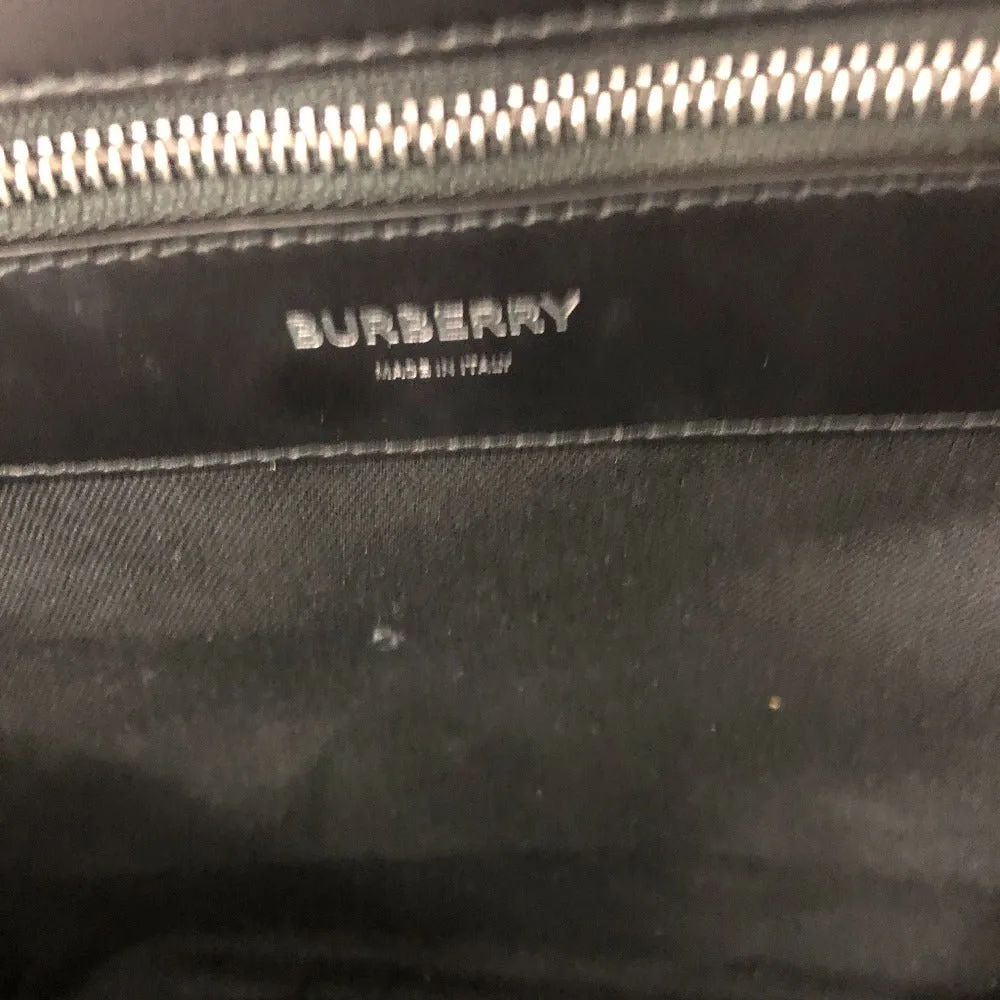 BURBERRY Backpack leather black mens(Unisex) Used Authentic