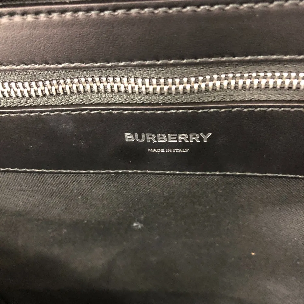 BURBERRY Backpack leather black mens(Unisex) Used Authentic