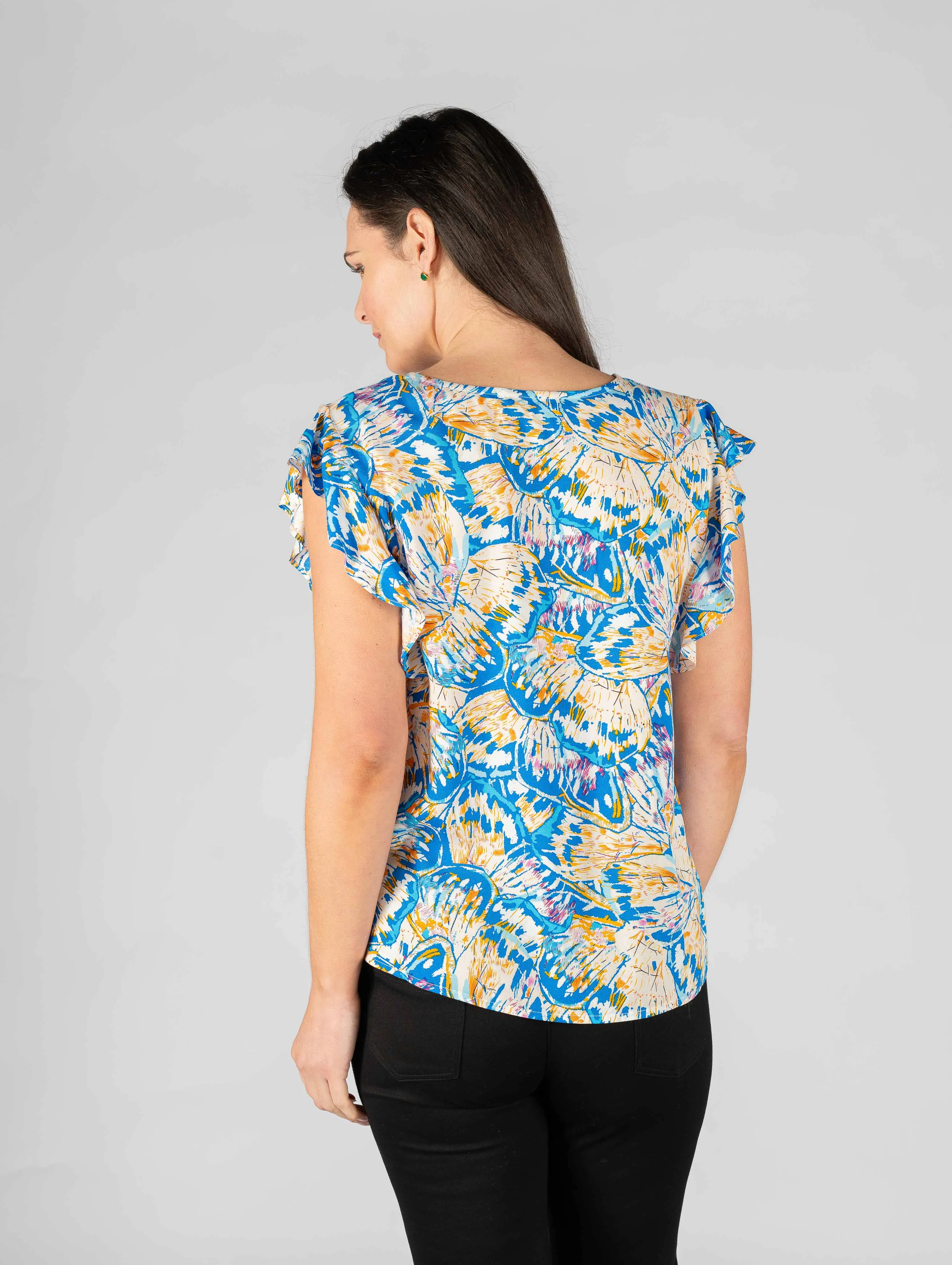 Butterfly print top