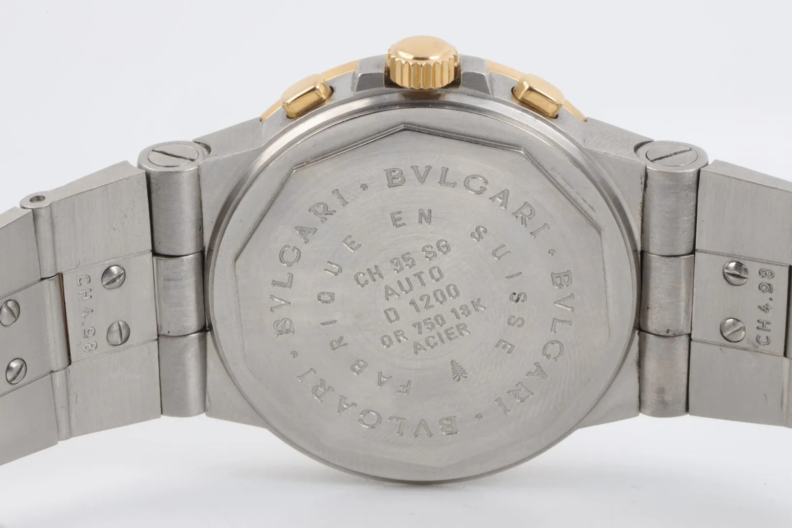 Bvlgari Diagono CH 35 SG Stainless Steel & 18K Yellow Gold 35mm Unisex Watch