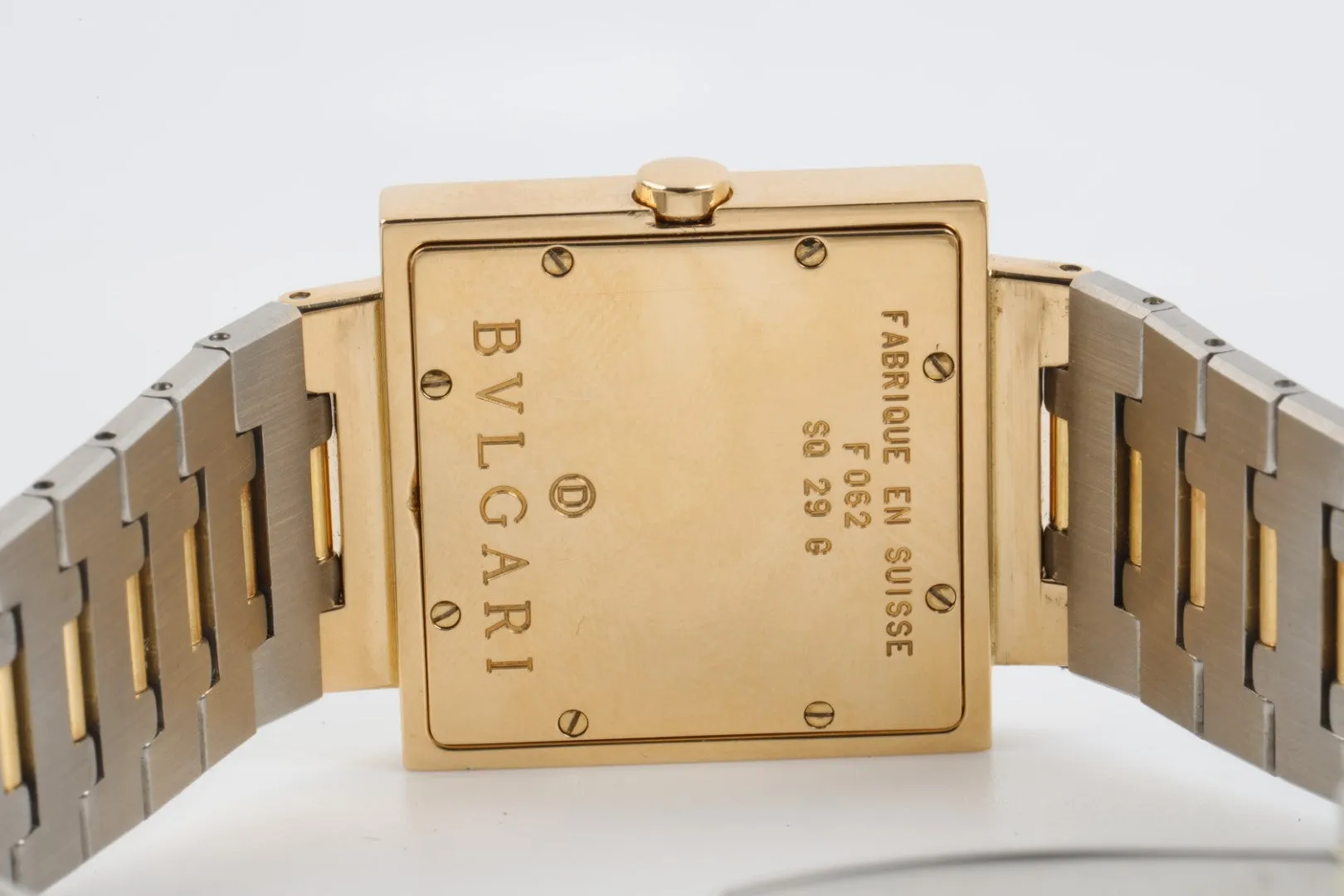 Bvlgari Quadrato SQ 29 G Steel & 18K Yellow Gold 29mm Watch