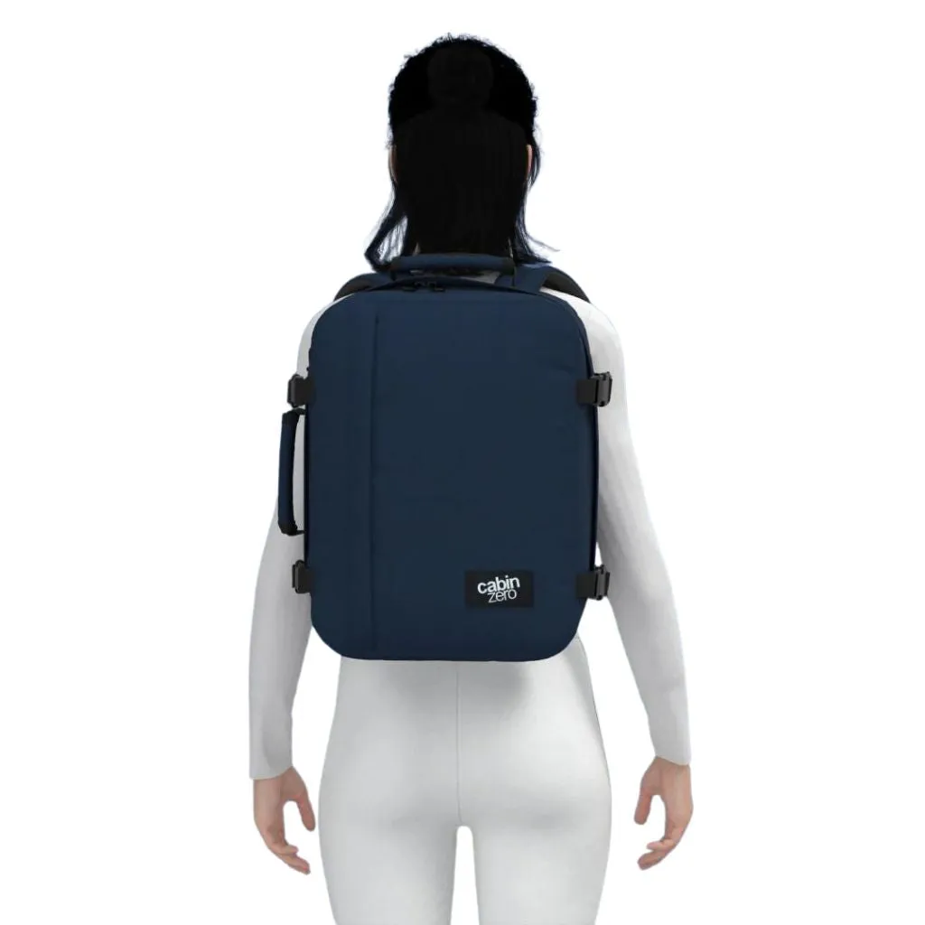 CabinZero Classic 28L Lightweight Carry On Backpack - Navy