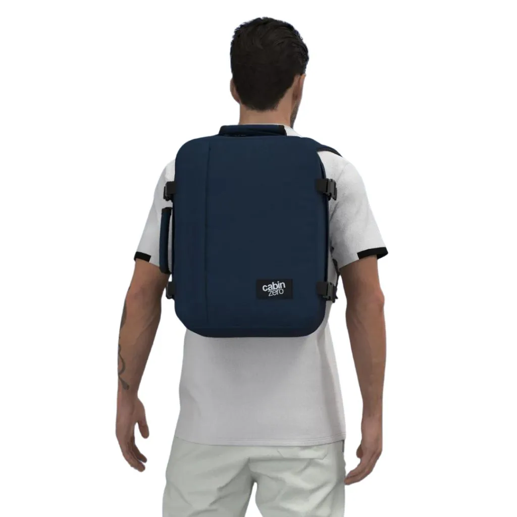 CabinZero Classic 28L Lightweight Carry On Backpack - Navy