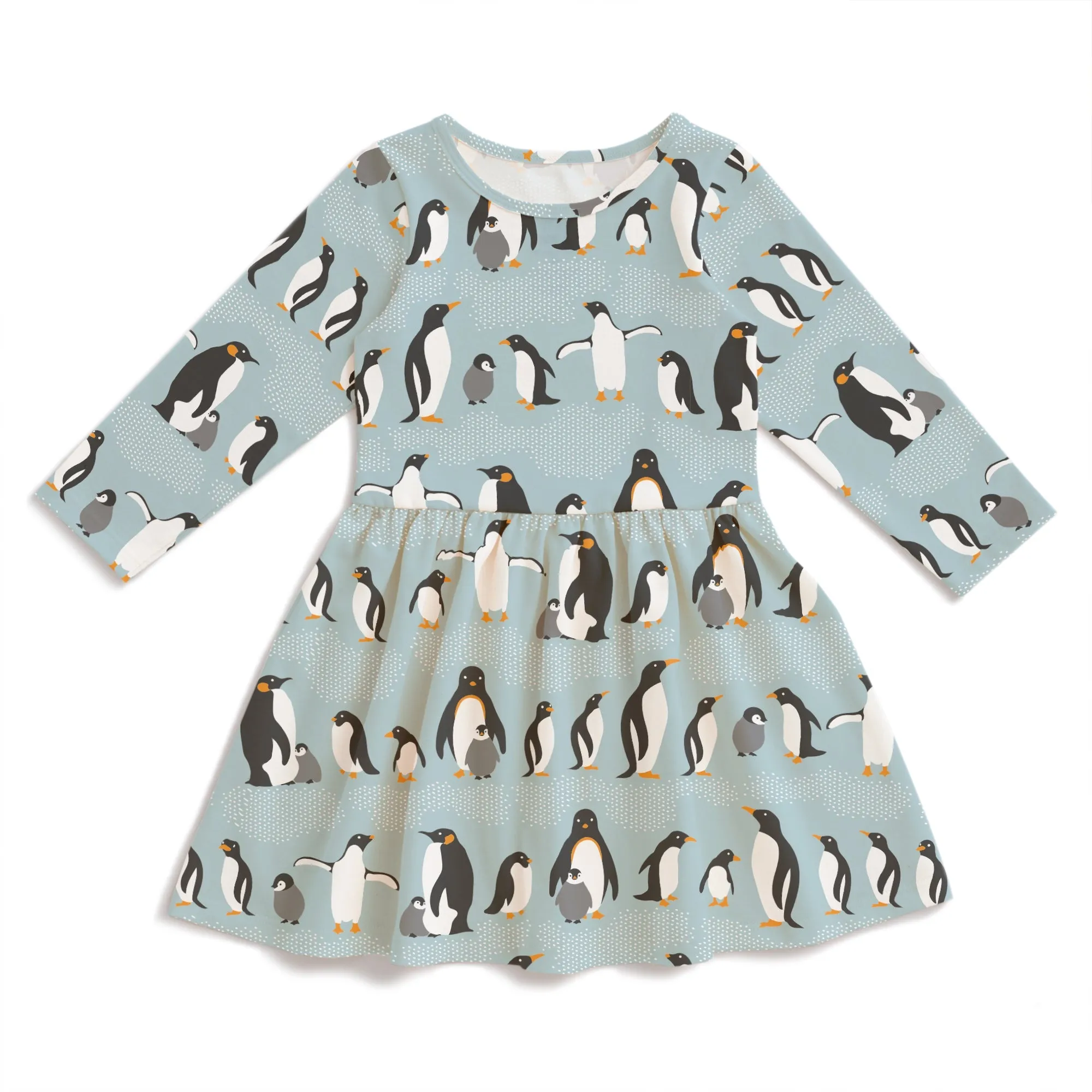 Calgary Dress - Penguins Ice Blue