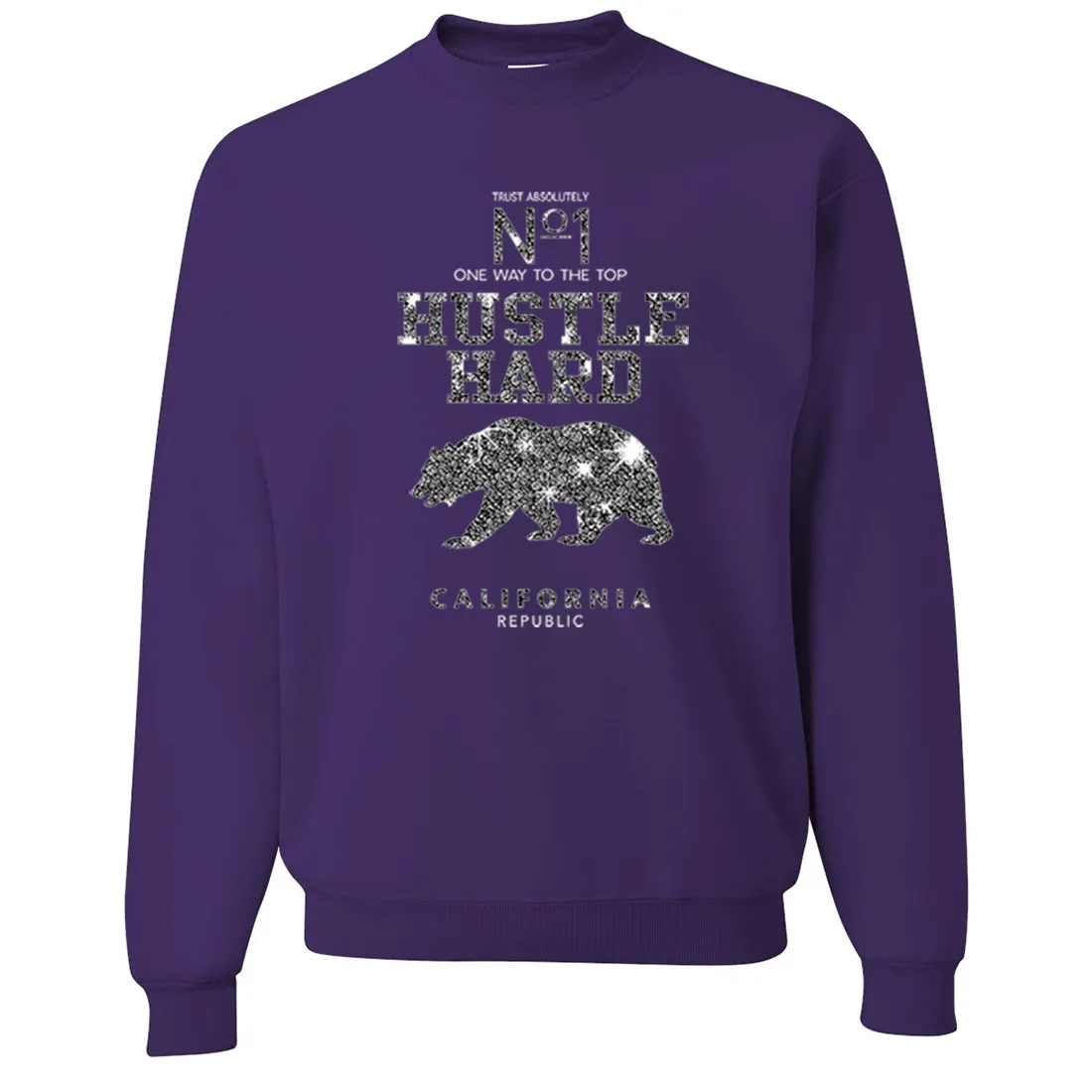 California Hustle Hard Sparkle Crewneck Sweatshirt