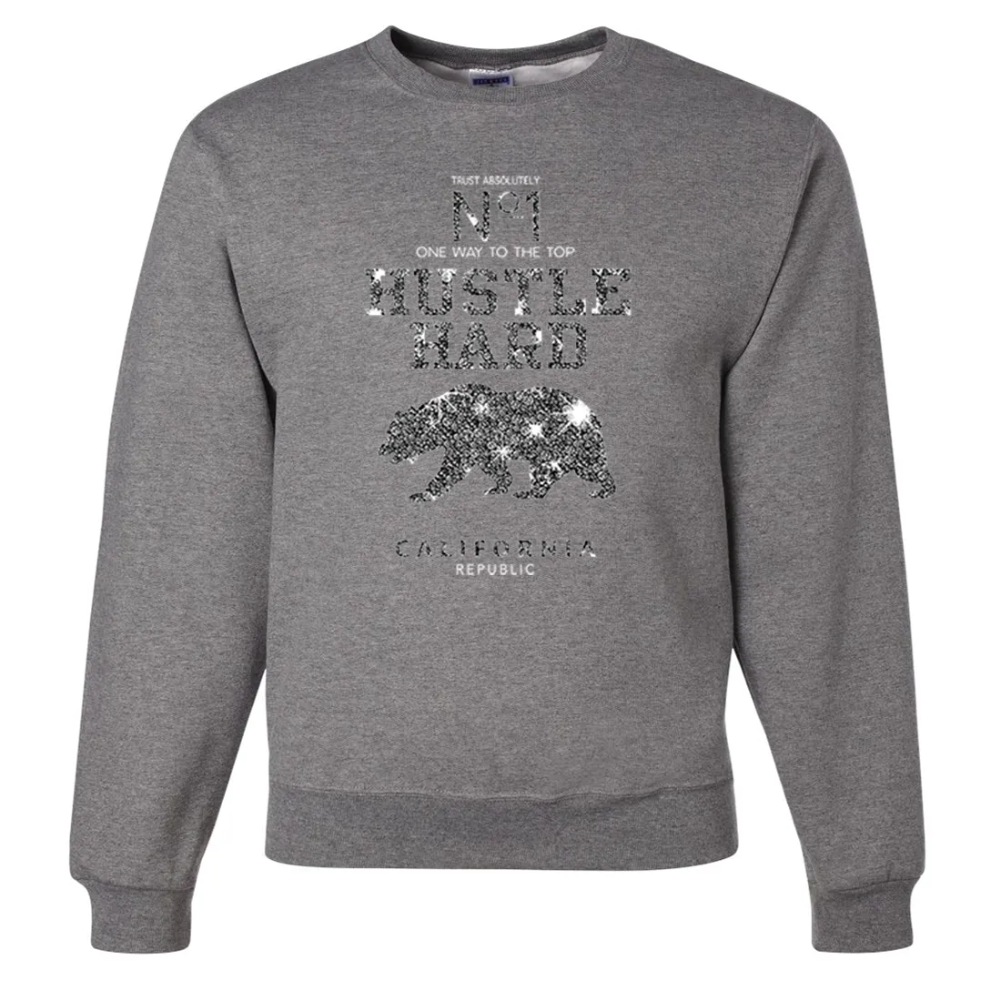 California Hustle Hard Sparkle Crewneck Sweatshirt