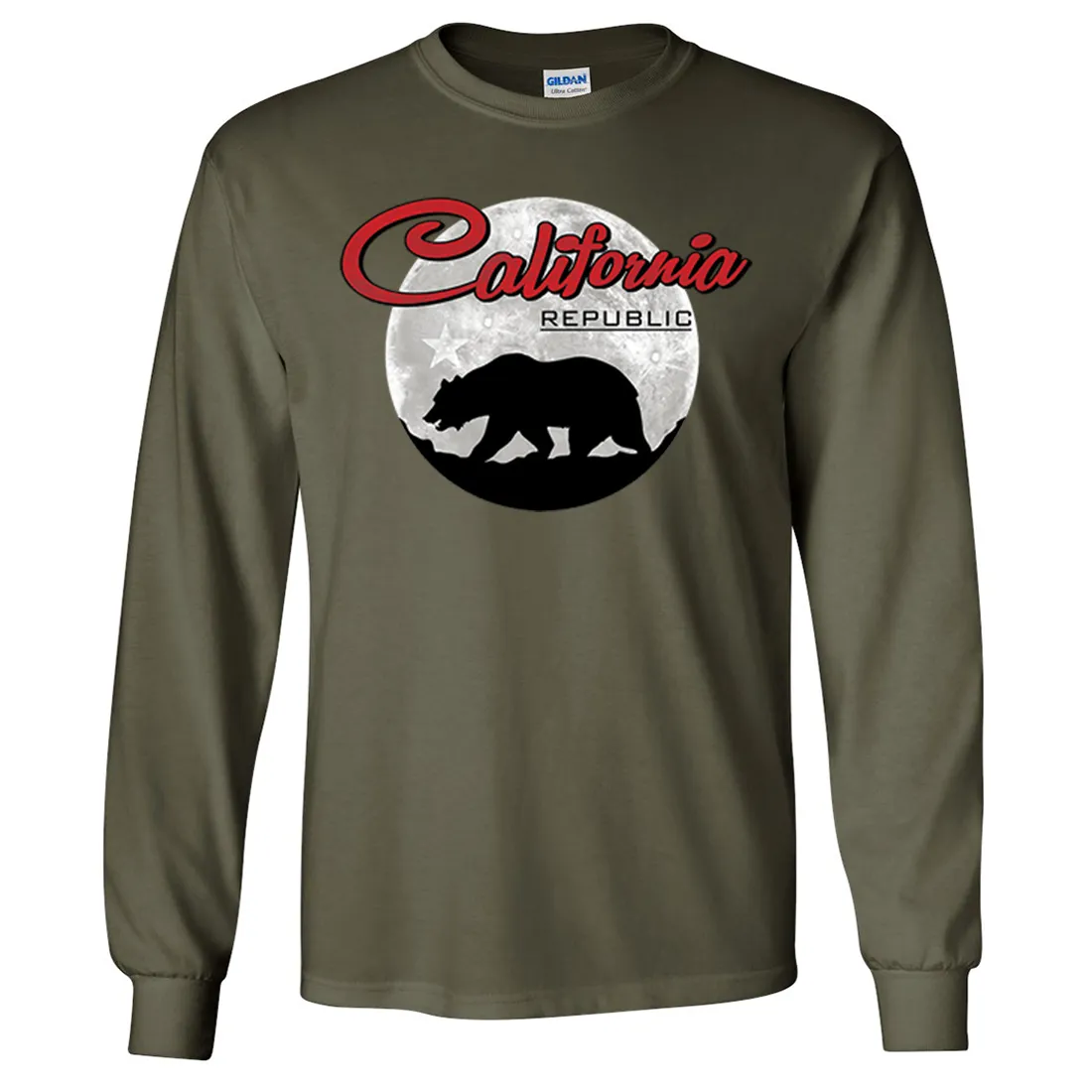 California Republic Full Moon Bear Long Sleeve Shirt