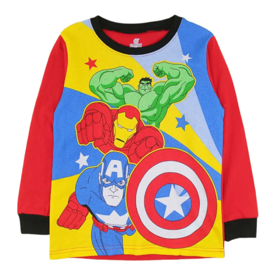 Caluby Cotton Printed Full Sleeves T-Shirt - Marvel