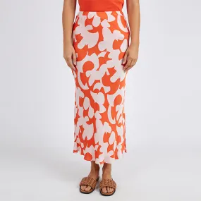 Calypso Skirt - Spicy Orange Print