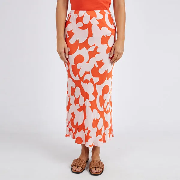 Calypso Skirt - Spicy Orange Print