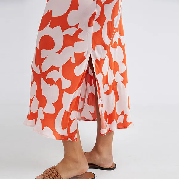 Calypso Skirt - Spicy Orange Print