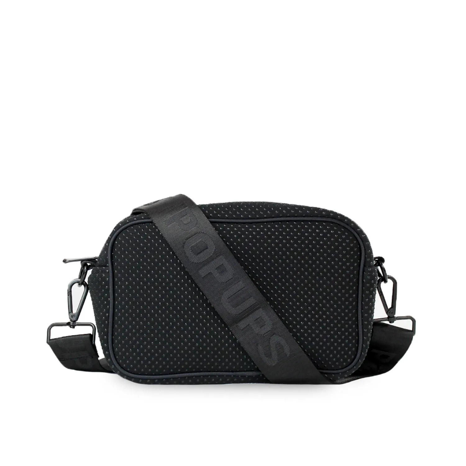 CAMERA BAG   FLAP CROSSBODY - BLACK