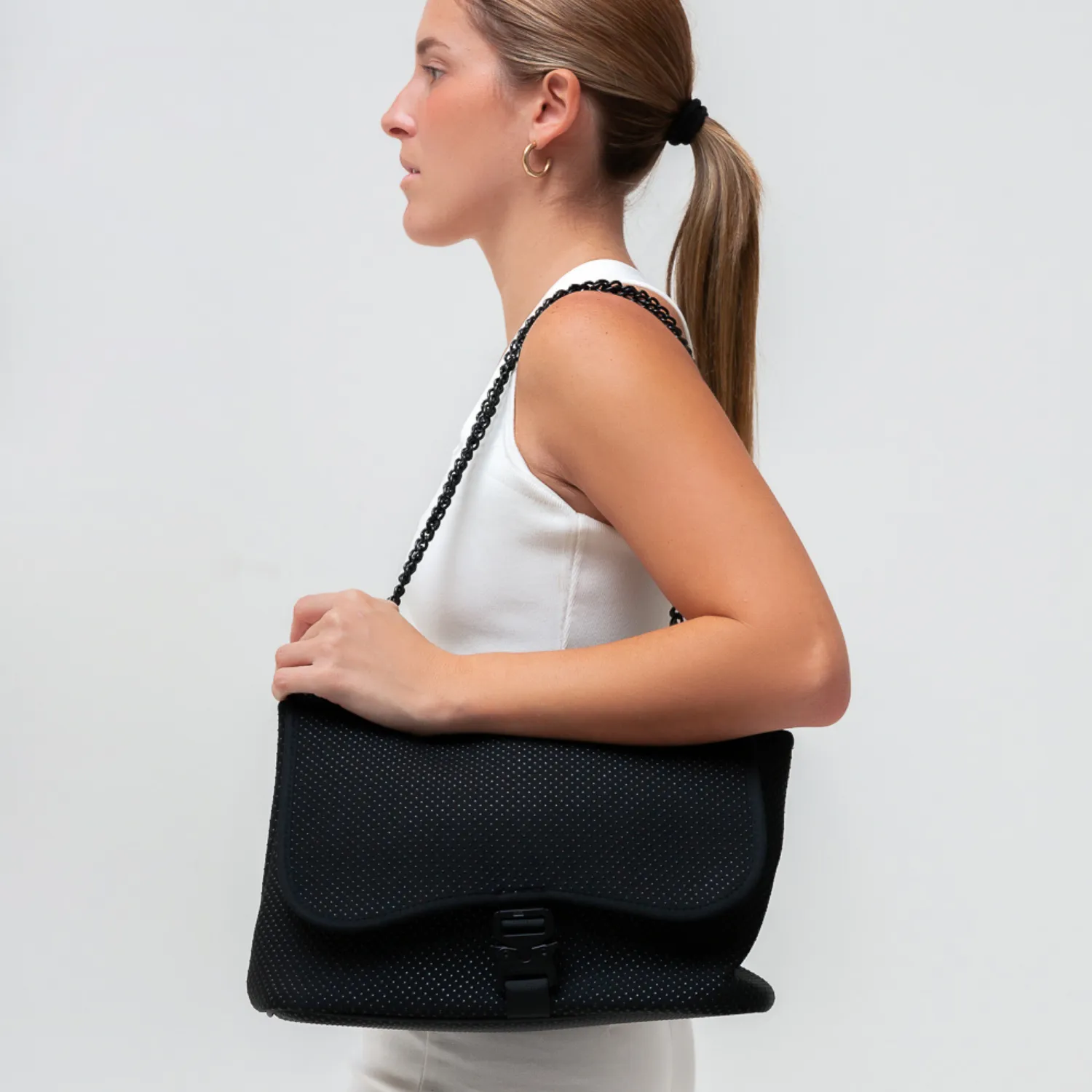 CAMERA BAG   FLAP CROSSBODY - BLACK