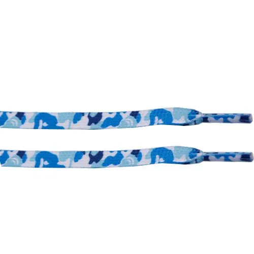 Camouflage Blue Print Laces