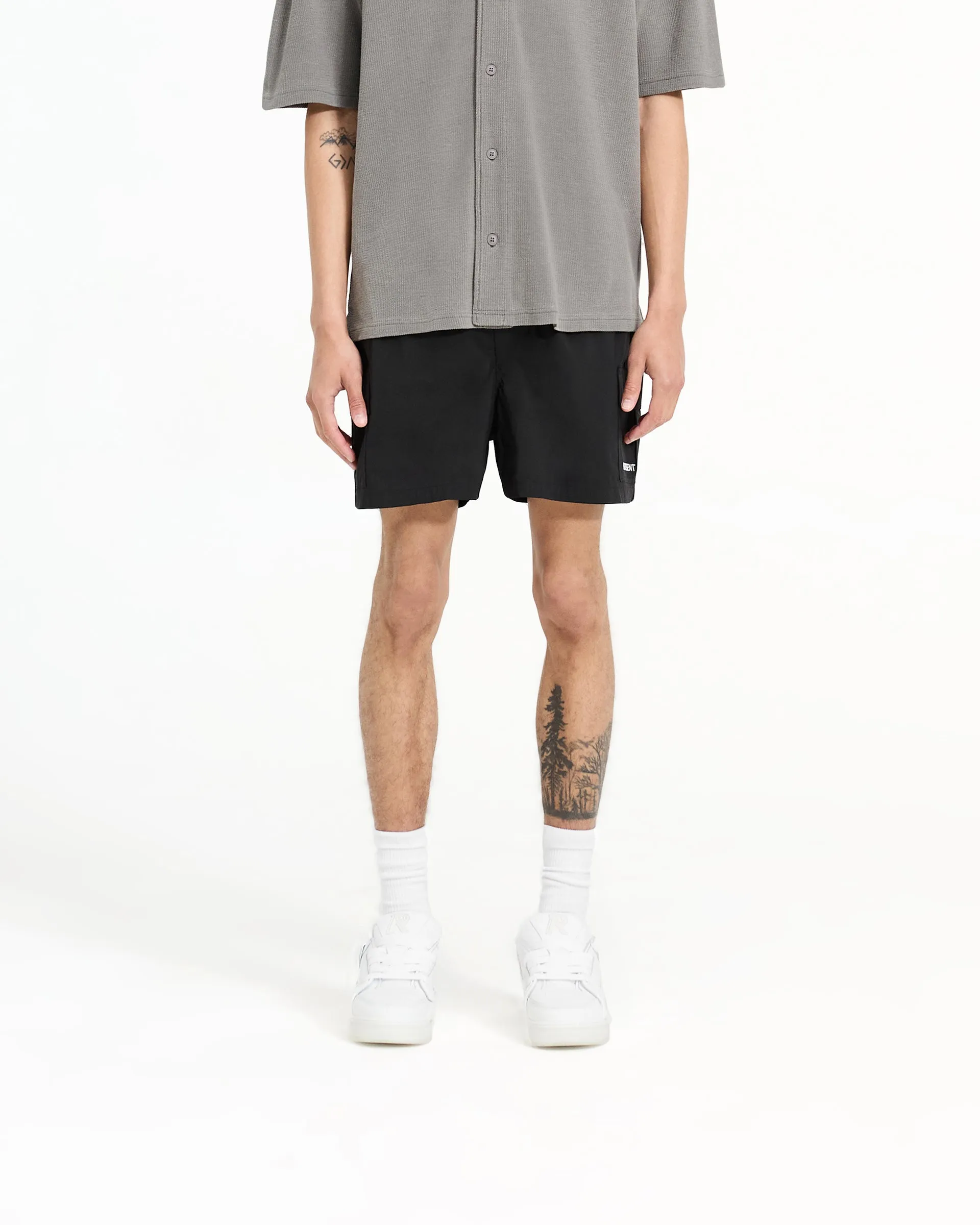 Cargo Swim Shorts - Jet Black