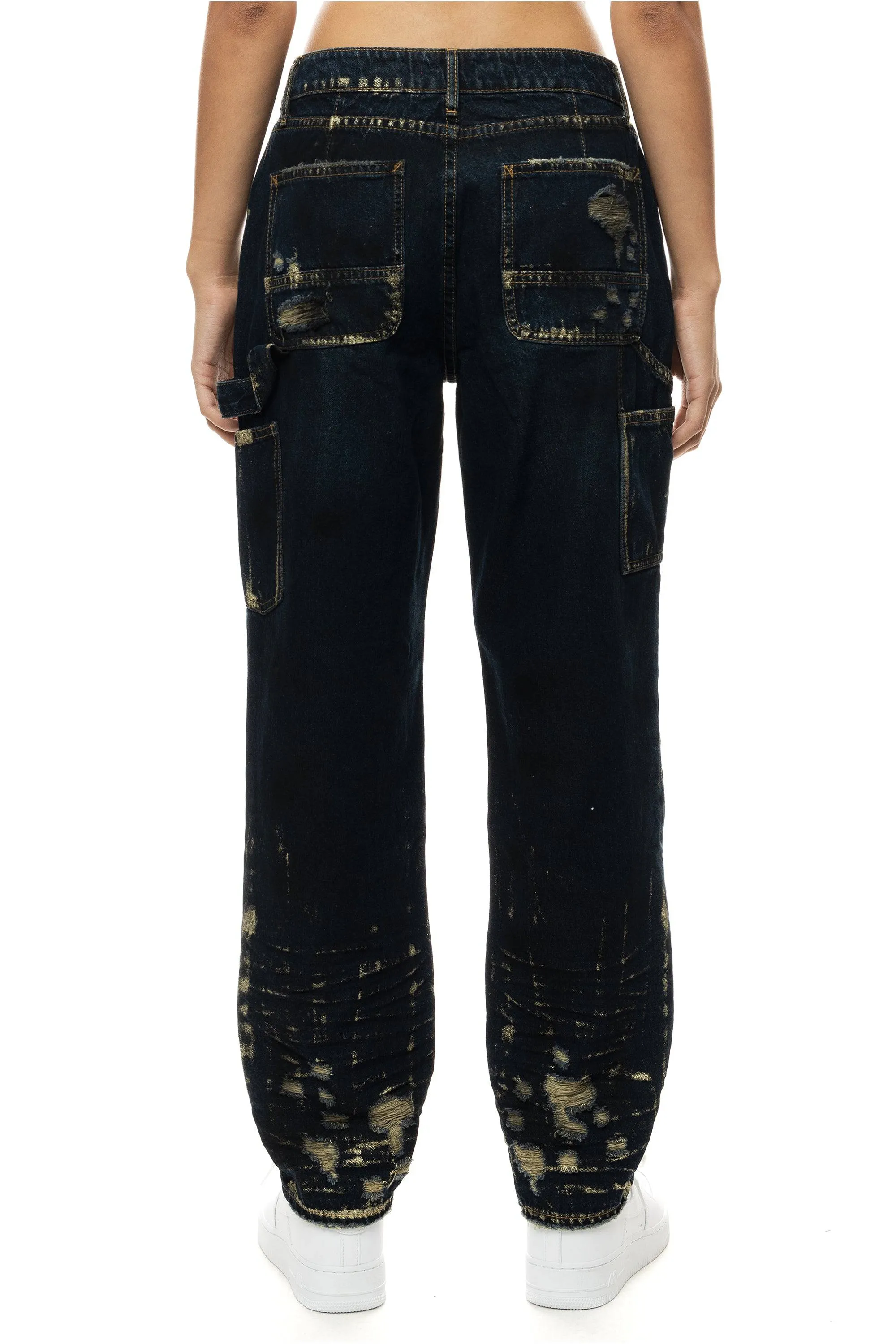 Carpenter Fashion Denim Pants - 1920 Blue