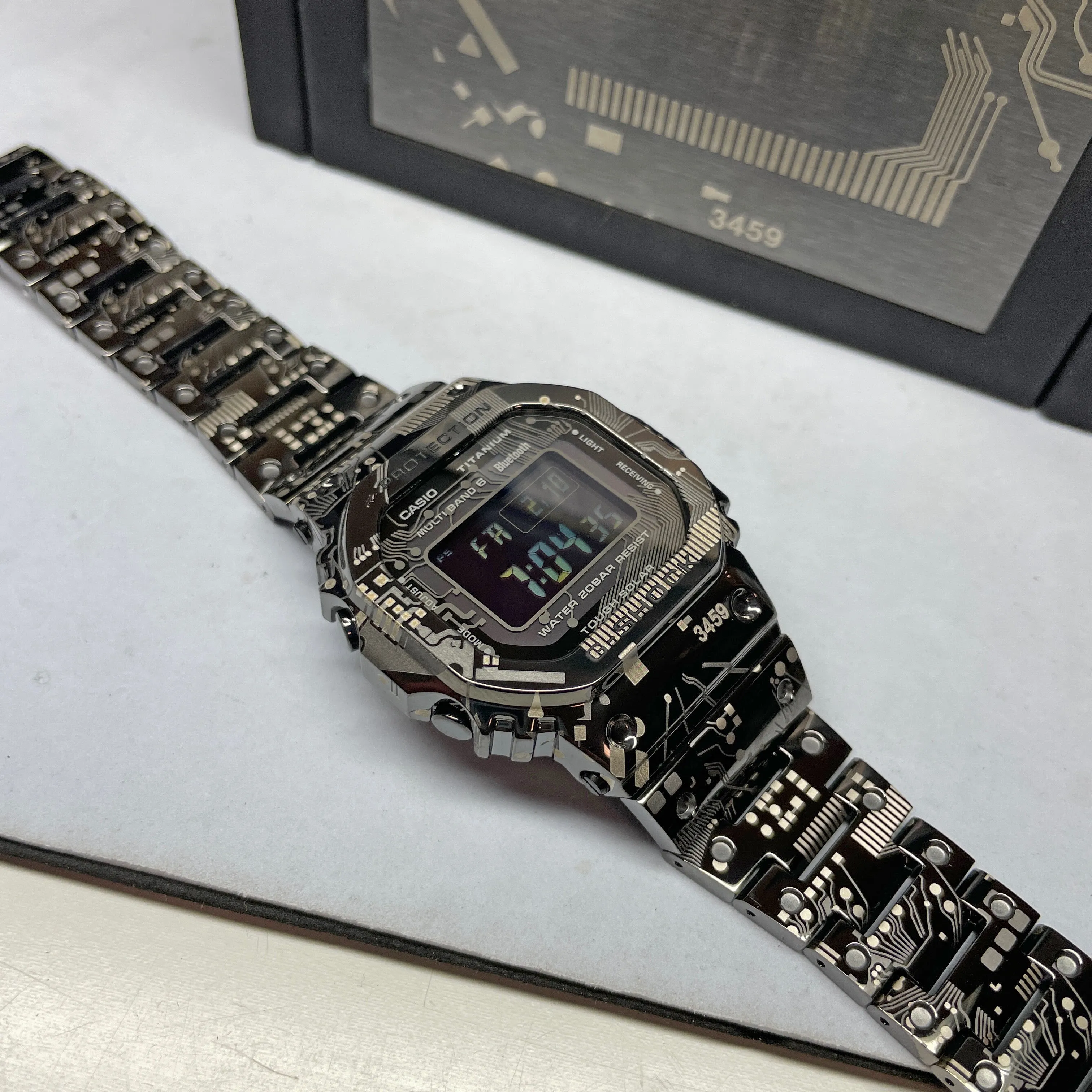 Casio G-SHOCK Circuit Camouflage TranTixxii Titanium Digital Camo Watch GMWB5000TCC-1 Limited