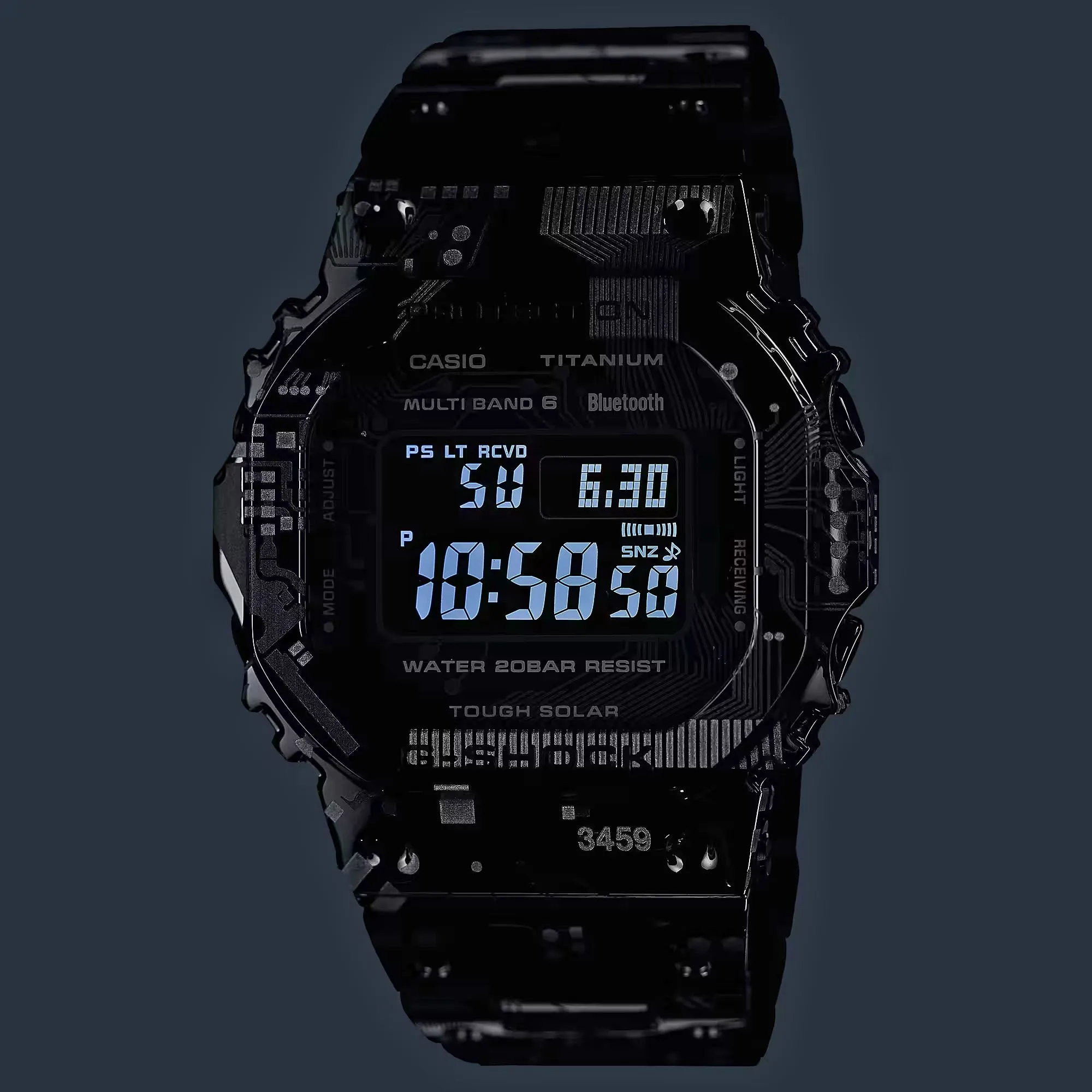 Casio G-SHOCK Circuit Camouflage TranTixxii Titanium Digital Camo Watch GMWB5000TCC-1 Limited