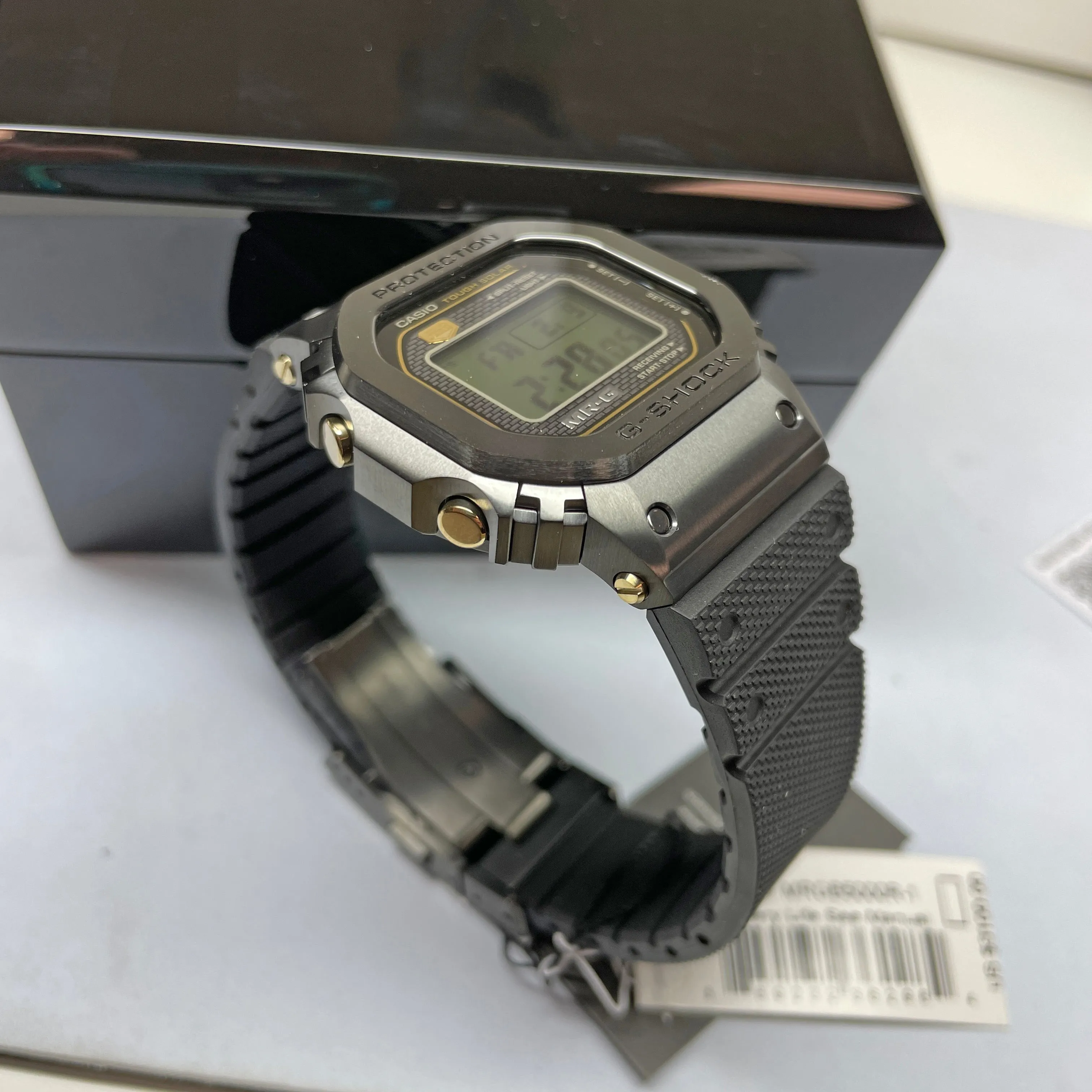 Casio G-SHOCK MRG Fluoro-Rubber Band Kiwami Titanium Square MRGB5000R-1 Watch