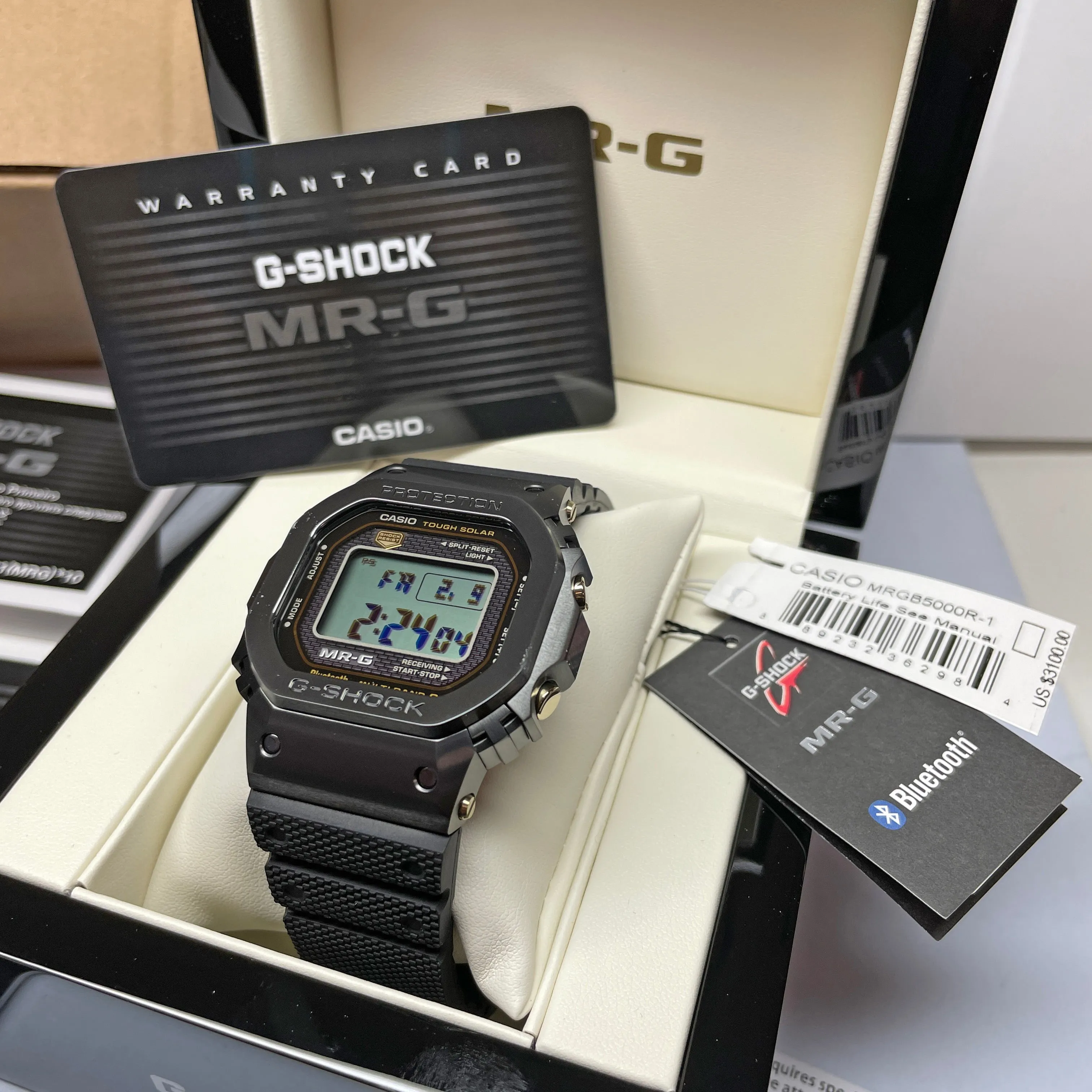 Casio G-SHOCK MRG Fluoro-Rubber Band Kiwami Titanium Square MRGB5000R-1 Watch