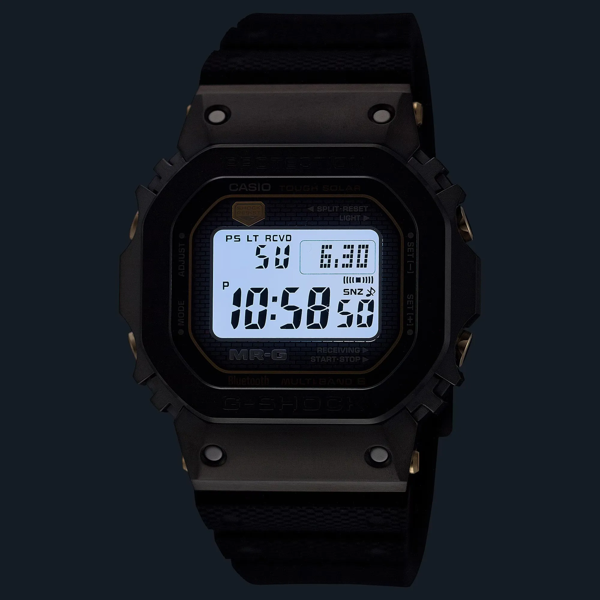 Casio G-SHOCK MRG Fluoro-Rubber Band Kiwami Titanium Square MRGB5000R-1 Watch