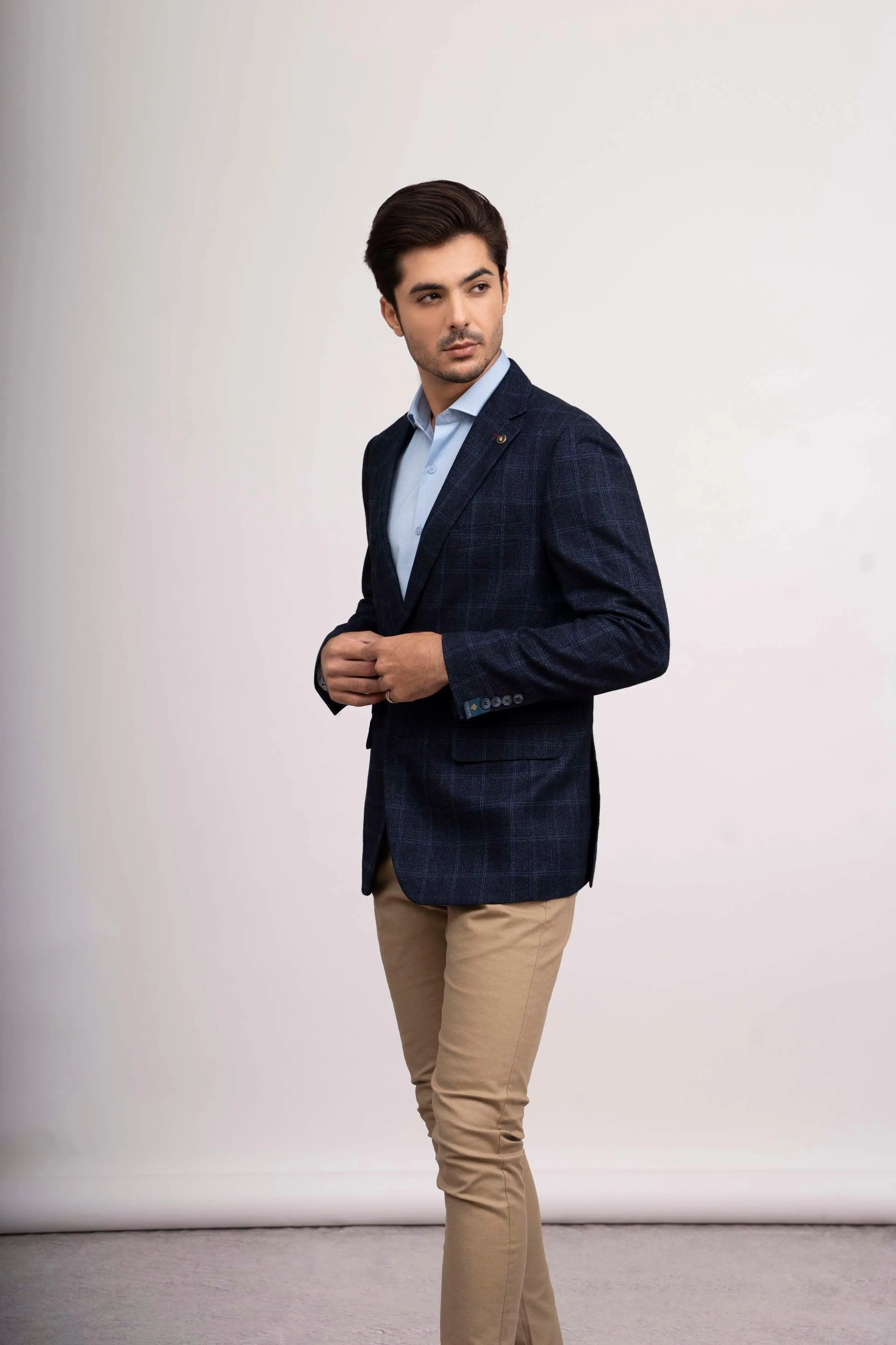 CASUAL COAT SLIM FIT NAVY BLUE